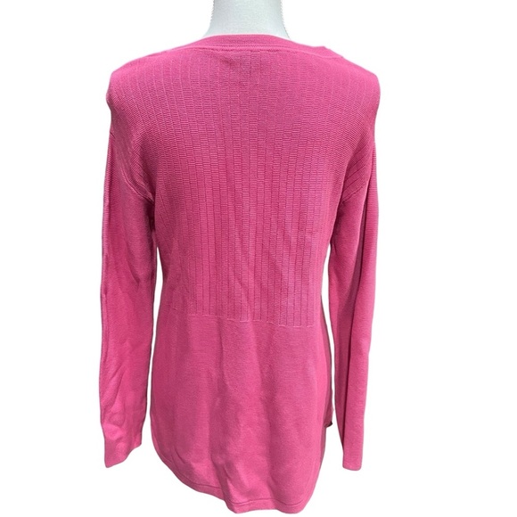 Talbots Mixed Stitch Button Detail Sweater Classic Pink Women’s Size Small - Picture 5 of 11